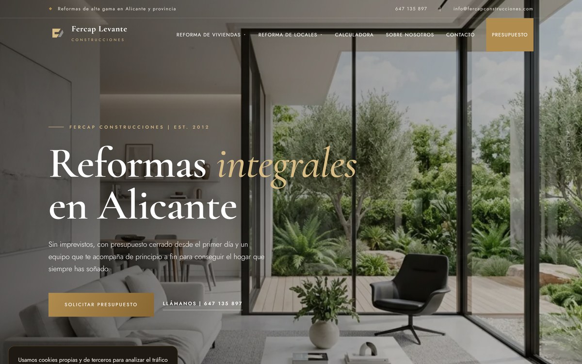 Web design for Fercap Construcciones